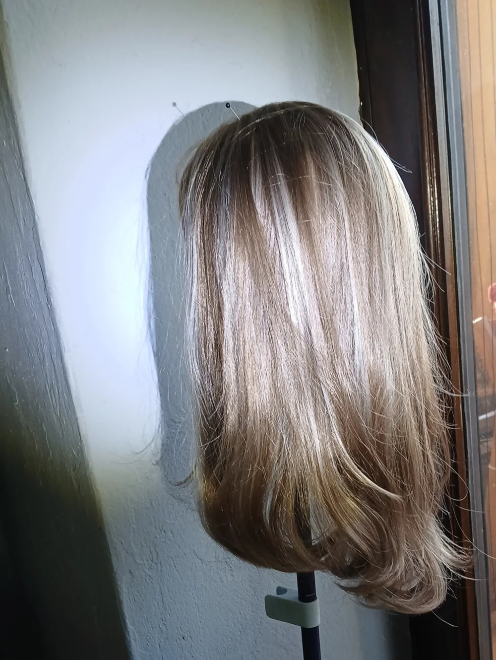 New CSC Lace Front Hair Topper. Light Brown/Dark Bkond Mix wHighlights 18